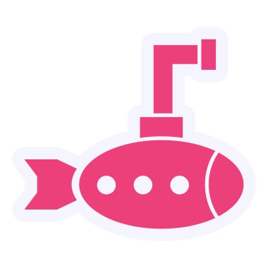 Oyuncak Denizaltı Vektör Kabartma Simgesi Tasarımı