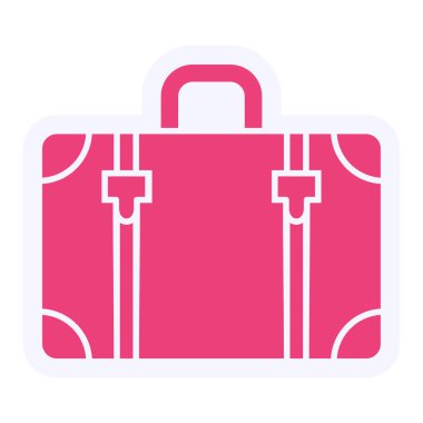 suitcase, web icon simple illustration
