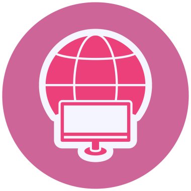 Dünya simgesinin vektör illüstrasyonu