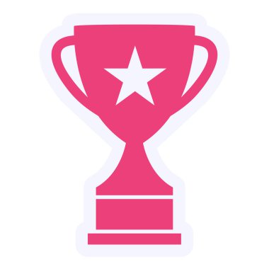 Kupa. Web simgesi basit illüstrasyon