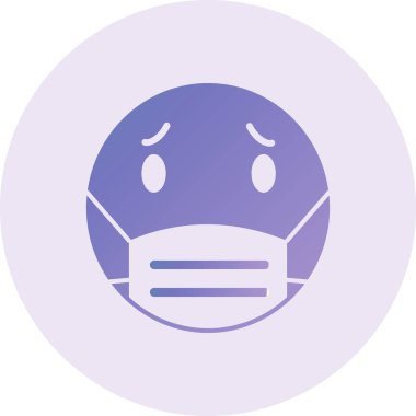 Yüz maskesi. Basit resimleme