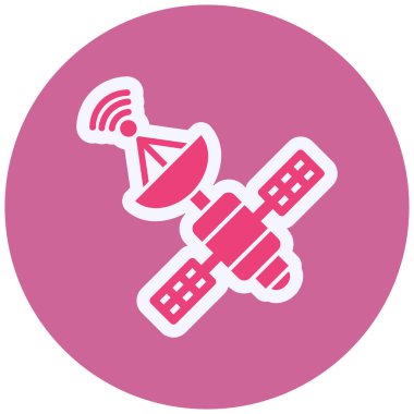 Uydu simgesinin vektör illüstrasyonu