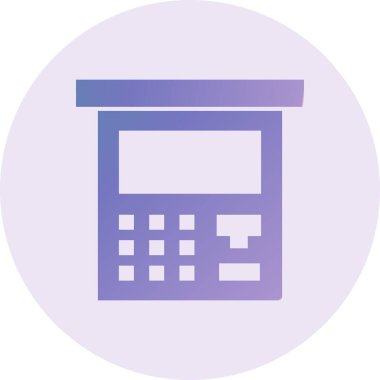 Hesap makinesi. Web simgesi basit illüstrasyon