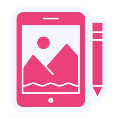 Drawing Vector Glyph Icon Design 