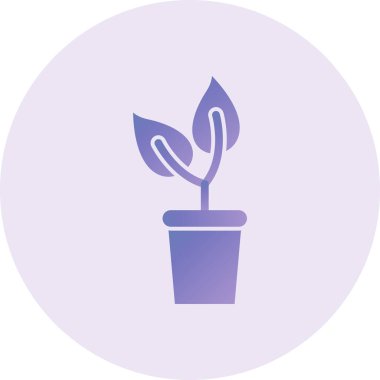 web icon, simple illustration of Plant Pot