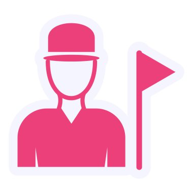 Tour Guide flat icon