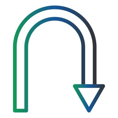 U Dönüşü Modern simge vektör illüstrasyonu