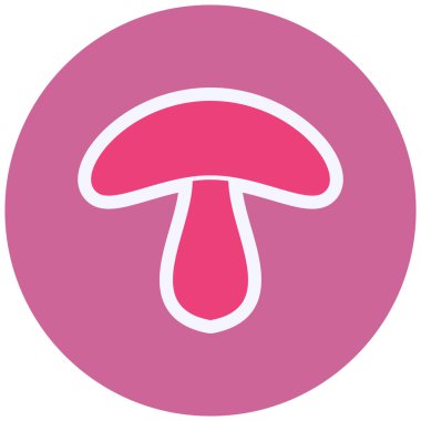 Mantar. Web simgesi basit illüstrasyon