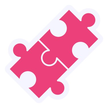 Bulmaca Vektörü Kabartma Simgesi Tasarımı