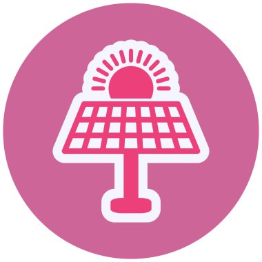 Güneş paneli. Basit resimleme