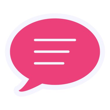 Sohbet balonu simgesi, vektör illüstrasyonu 