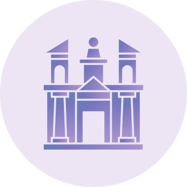 Petra  building icon. vector illustration