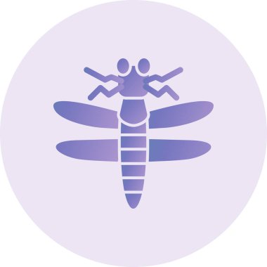simple web illustration of Dragon Fly bug