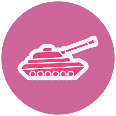 tank. Web simgesi basit illüstrasyon