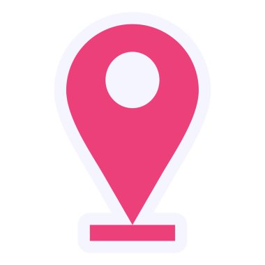 location pin map icon vector isolated illustration