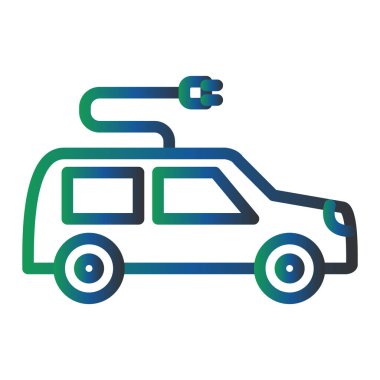 Electric Car icon, simple illustration