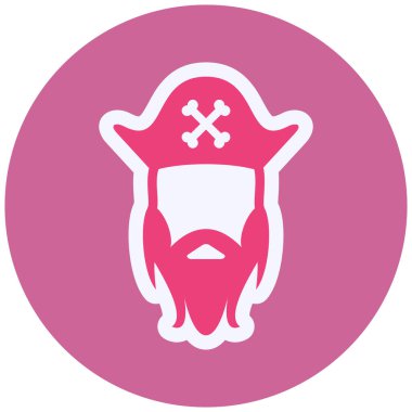 pirate icon. flat illustration   