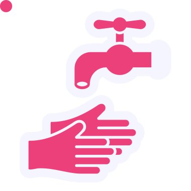 Modern simge vektör illüstrasyonunu elle yıka