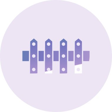 simple web illustration icon of wooden fence