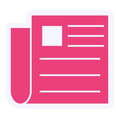 Gazete simgesinin vektör illüstrasyonu