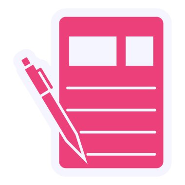 Kalem. Web simgesi basit illüstrasyon