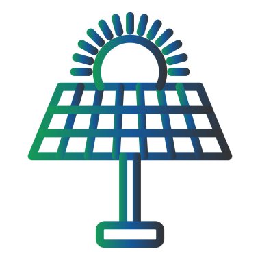 Güneş paneli. Basit resimleme