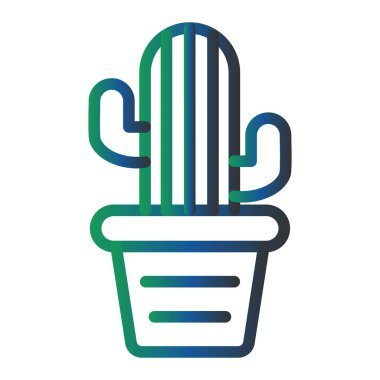 graphic Cactus plant, tropical icon 