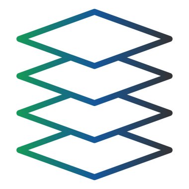 Katman simgesinin vektör illüstrasyonu