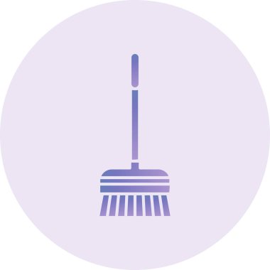 Süpürge. Web simgesi basit illüstrasyon