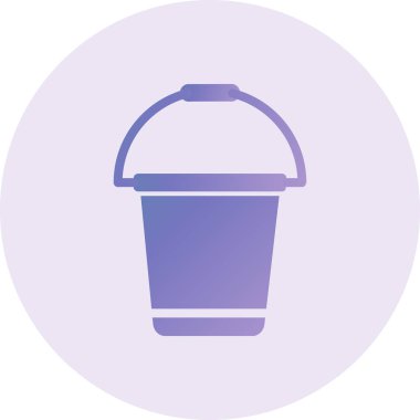 web icon, simple illustration of Bucket