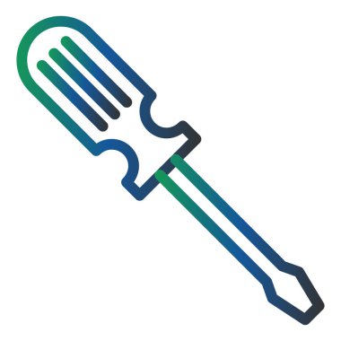 Tornavida Vektörü Kabartma Simgesi Tasarımı 