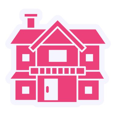 Ev. Web simgesi basit illüstrasyon