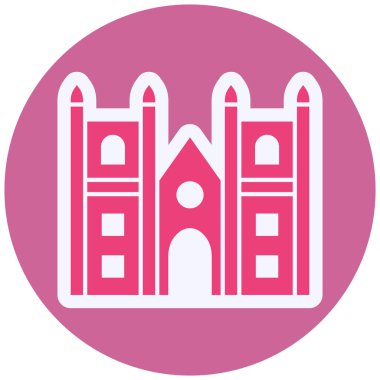 Bina. Web simgesi basit illüstrasyon