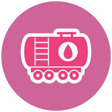 Petrol tankeri ikonu. Web için yakıt tankı vektör simgelerinin basit çizimi
