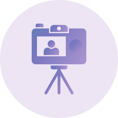 Video Recording icon flat vector