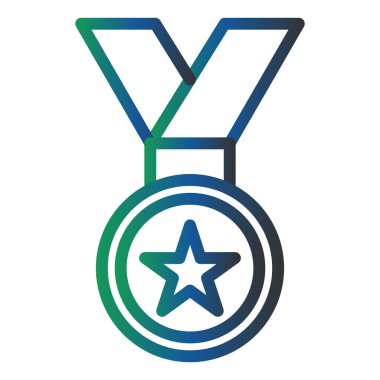 Madalya. Web simgesi basit illüstrasyon