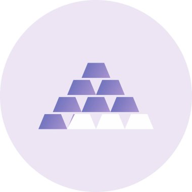 Altın Çubuklar Vektör Kabartma Simgesi Tasarımı