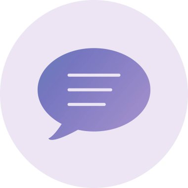 Sohbet balonu simgesi, vektör illüstrasyonu 