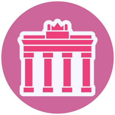 vector illustration of Brandenburg Gate  icon