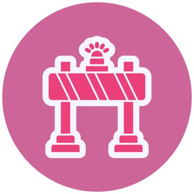 bariyer simgesi vektör illüstrasyonu