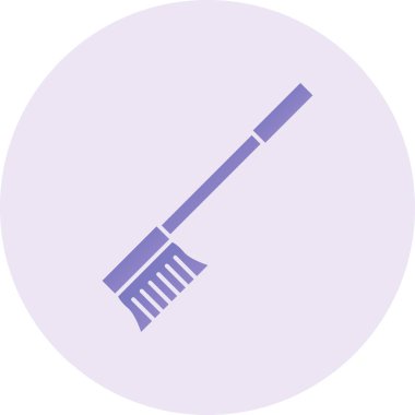 Temizlik Fırçası Vektörü Kabartma Simgesi Tasarımı 