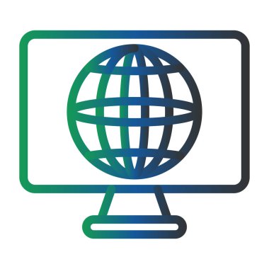 Küre. Web simgesi basit illüstrasyon