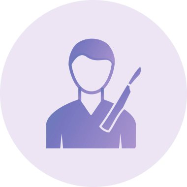 man with the hair icon. flat design style