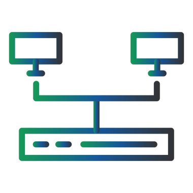 Local Network simple vector illustration