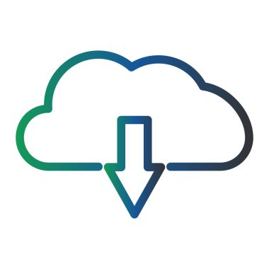 Bulut indirme. Basit resimleme