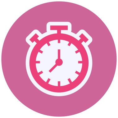 Saat. Web simgesi basit illüstrasyon