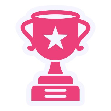 Kupa. Web simgesi basit illüstrasyon