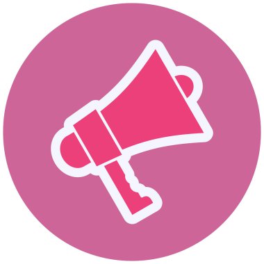 Megafon. Web simgesi basit illüstrasyon