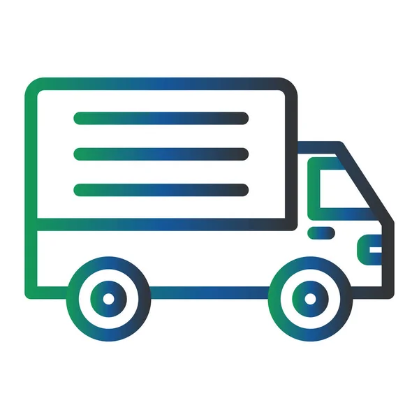 Delivery Truck Web Simple Illustration — Stockvektor
