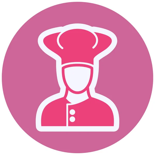 Chef Moderne Pictogram Vector Illustratie — Stockvector